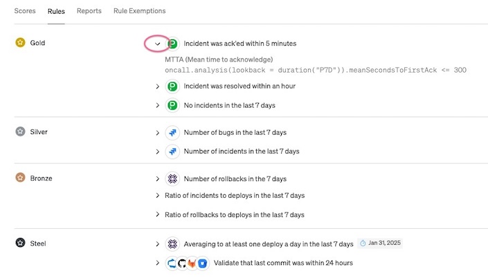 View the rules and expand them to view the CQL