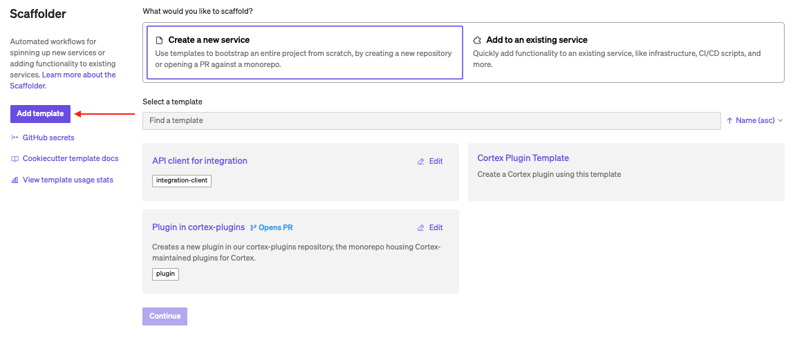 scaffolder template 1